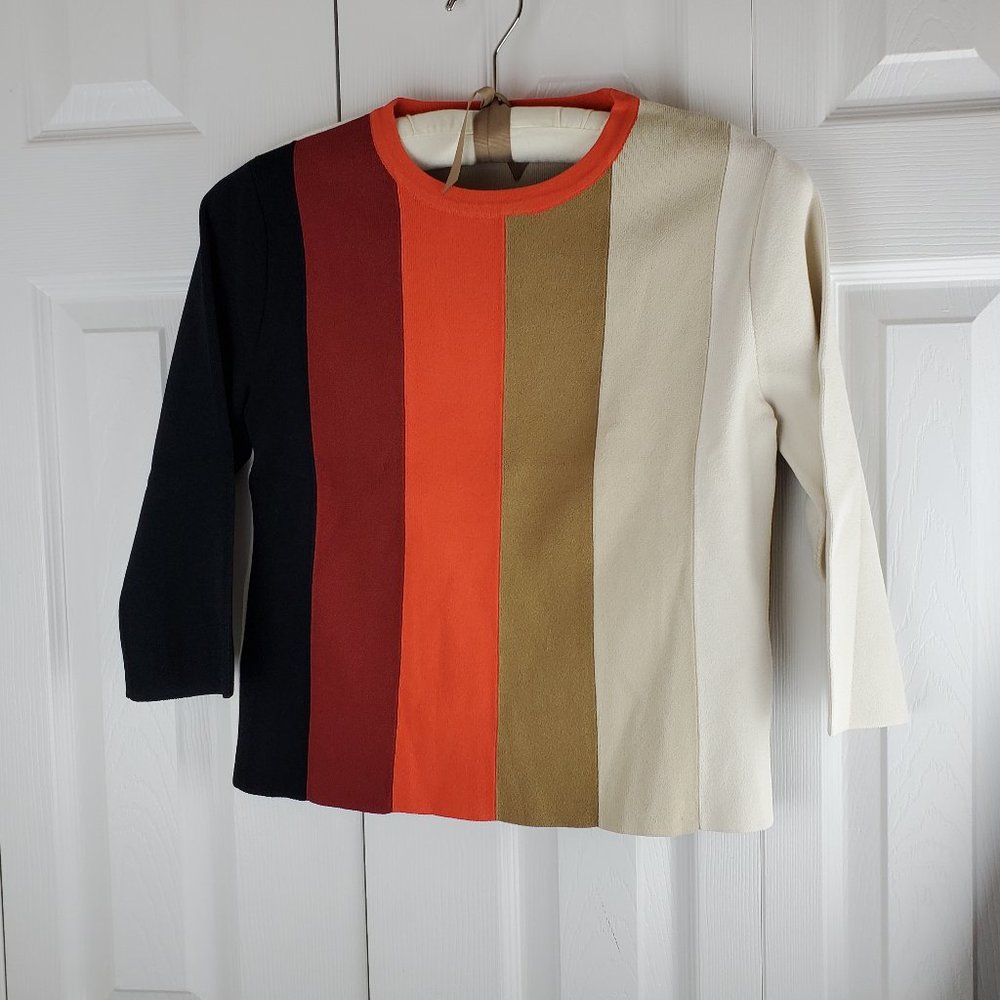 Burberry sweater-signature color stripes-size M
